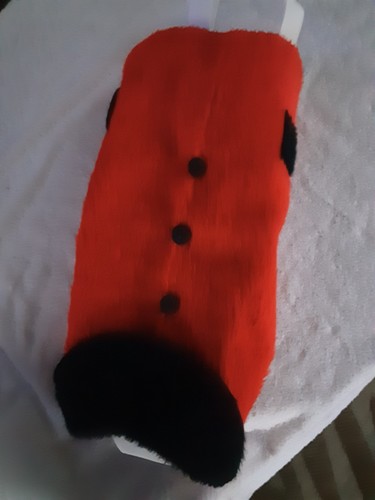 Daschund dog coat red fuzz - coat,