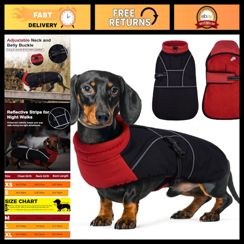 Waterproof reflective dog coat - reflective,