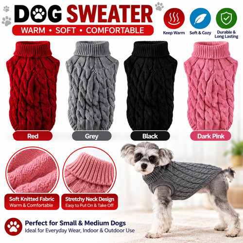 Cozy knit dog sweater - knit,
